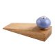 2 Pieces Slate Blue Round Ceramic Wooden Door Stopper